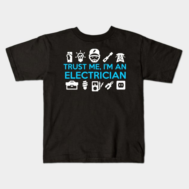 Electrician Kids T-Shirt by Dojaja